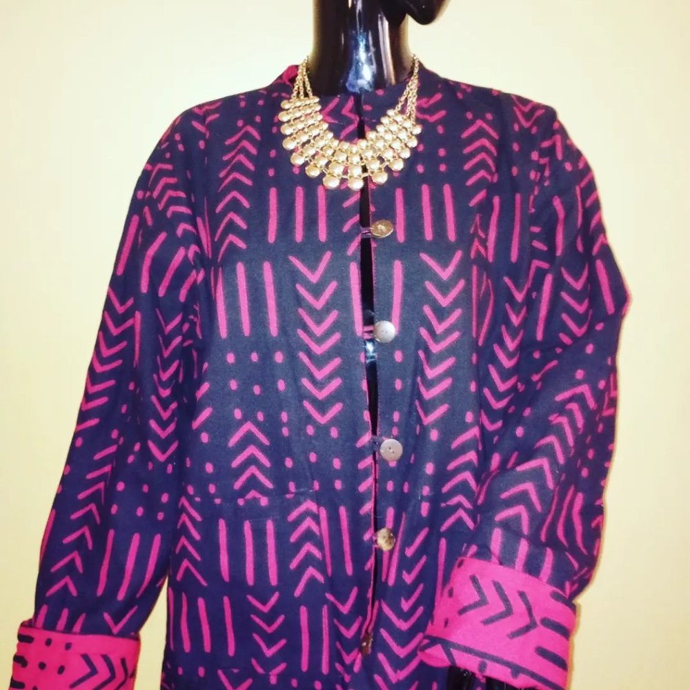 Reversible Mudcloth Print Jacket - image 3